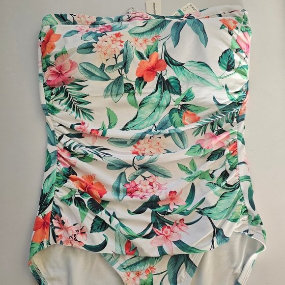 Tommy Bahama Tropi-Calling Bandeau One-Piece Swimsuit Size 16 - Picture 6 of 12